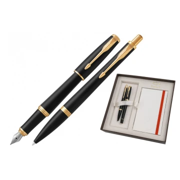 Zestaw Parker URBAN Core Muted Black GT pióro wieczne i długopis z białym notesem - PAR136-DUO-PT