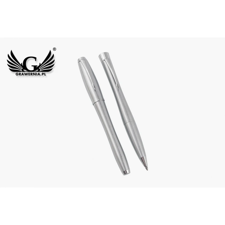 Zestaw Parker URBAN Metro Metallic CT pióro wieczne i długopis z czerwonym notesem - PAR137-DUO-SW