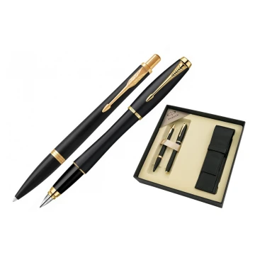 Zestaw Parker URBAN Muted Black GT pióro wieczne i długopis z etui - PAR006-DUO-PT
