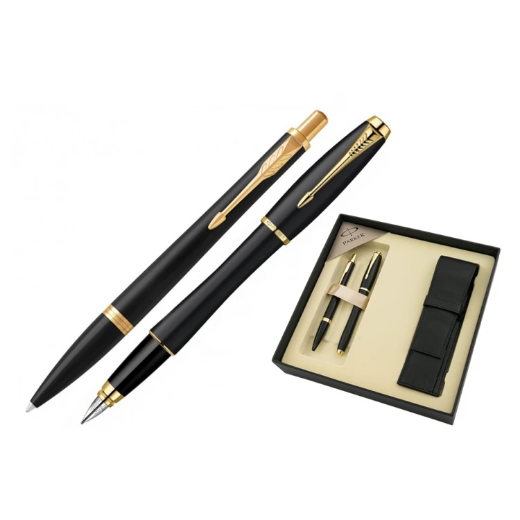 Zestaw Parker URBAN Muted Black GT pióro wieczne i długopis z etui - PAR006-DUO-PT