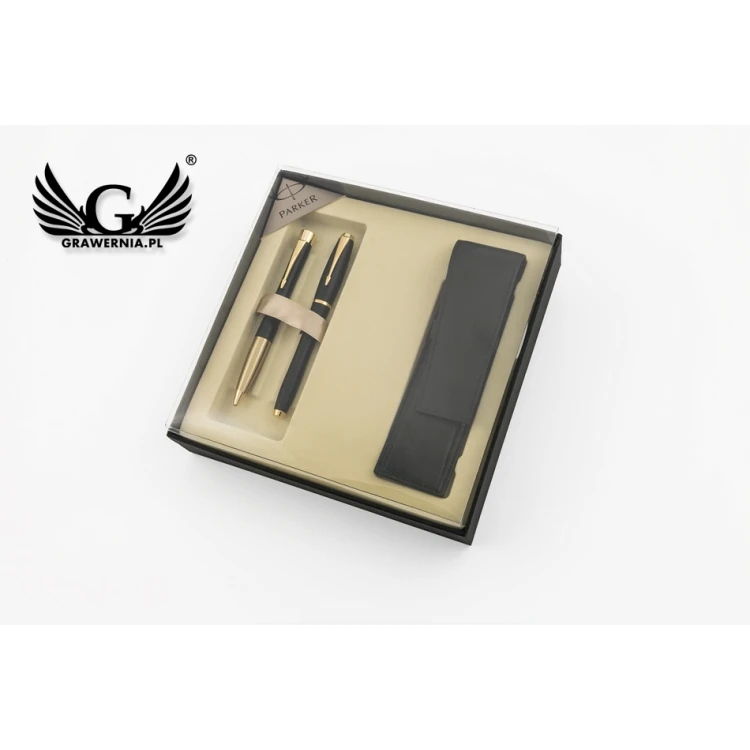 Zestaw Parker URBAN Muted Black GT pióro wieczne i długopis z etui - PAR116-DUO-SW
