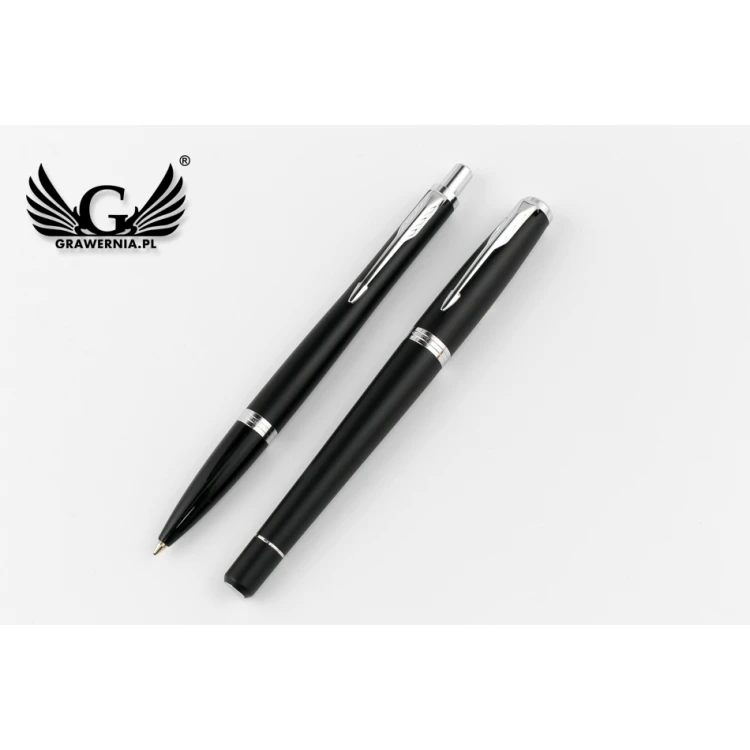 Zestaw Parker URBAN Core Muted Black CT pióro wieczne i długopis z białym notesem - PAR169-DUO-PT
