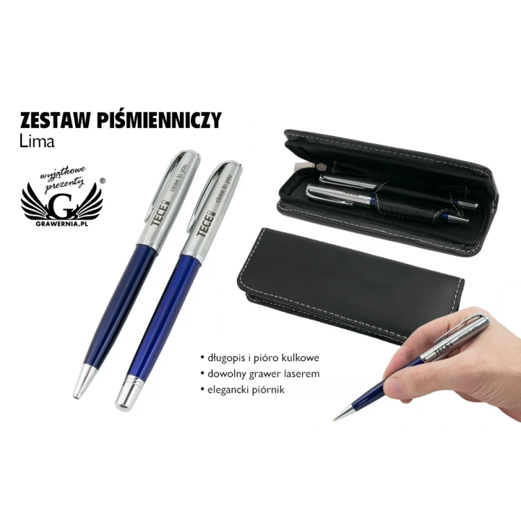Zestaw piśmienniczy z grawerem - LIMA - KP017