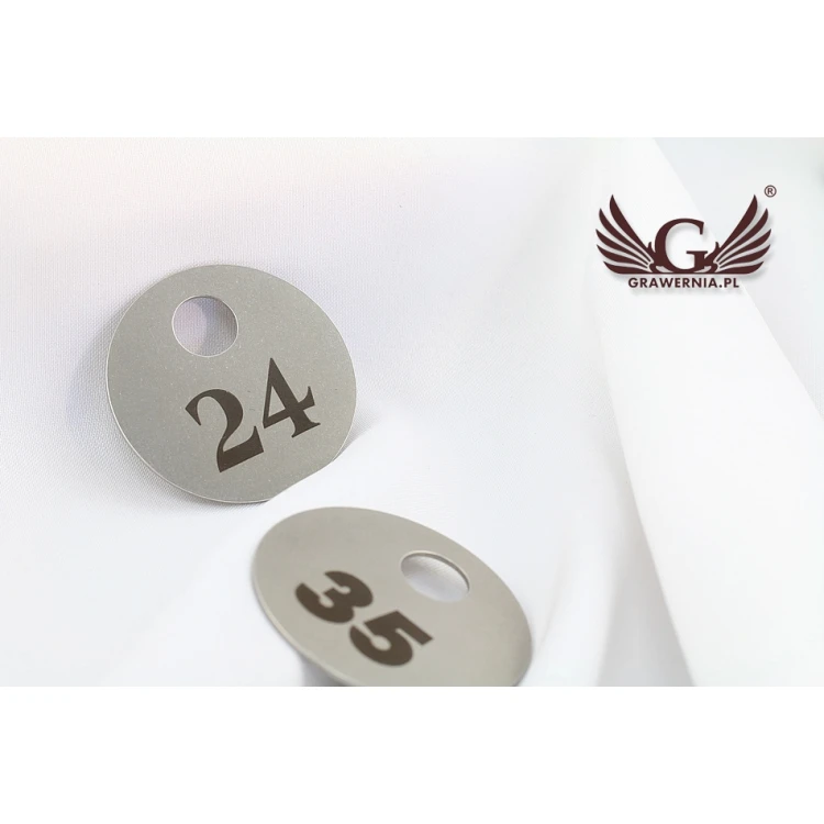 Żeton metalowy 40mm - LEO - stal gr. 1mm do szatni, przychodni lekarskich - BM034
