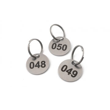 Żeton/brelok 25mm metalowy mini do pralni stal gr. 1 mm - DAN - BM038
