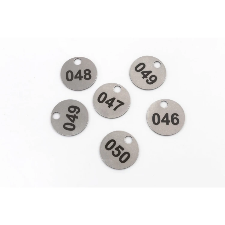 Żeton/brelok 25mm metalowy mini do pralni stal gr. 1 mm - DAN - BM038