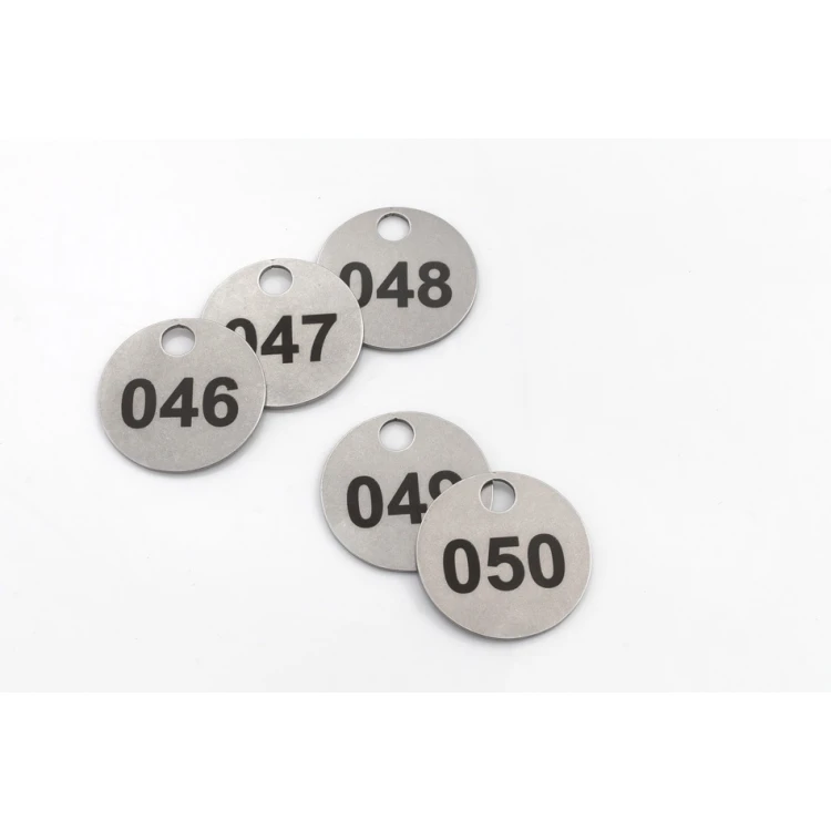 Żeton/brelok 25mm metalowy mini do pralni stal gr. 1 mm - DAN - BM038