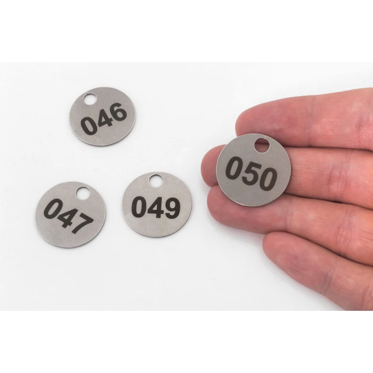 Żeton/brelok 25mm metalowy mini do pralni stal gr. 1 mm - DAN - BM038