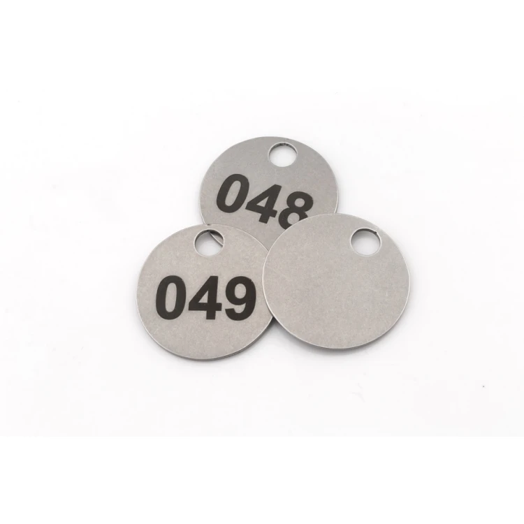Żeton/brelok 25mm metalowy mini do pralni stal gr. 1 mm - DAN - BM038