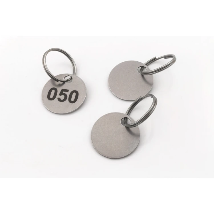 Żeton/brelok 25mm metalowy mini do pralni stal gr. 1 mm - DAN - BM038