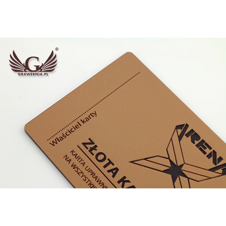 Złota lub srebrna karta stałego klienta - laminat mat exterior - KSK001