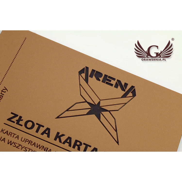Złota lub srebrna karta stałego klienta - laminat mat exterior - KSK001
